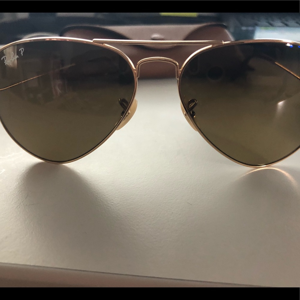 Ray-Ban Polarized Gold aviators